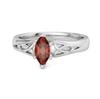 Celtic Garnet Ring 925 Sterling Silver Trinity Knot Band Ring