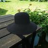 Japanese Retro Black Lace-Up Wide-Brimmed Hepburn Elegant Basin Hat Top Hat Women'S Summer Vacation Sunshade Sunscreen Small Straw Hat