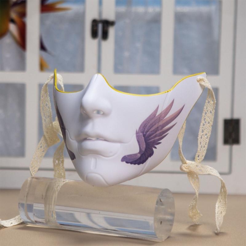 Masquerade Mask Beauty Mask Mechanical Half Face Mask Party Mask Halloween Cosplay Mask for Women Men Aesthetics Mask