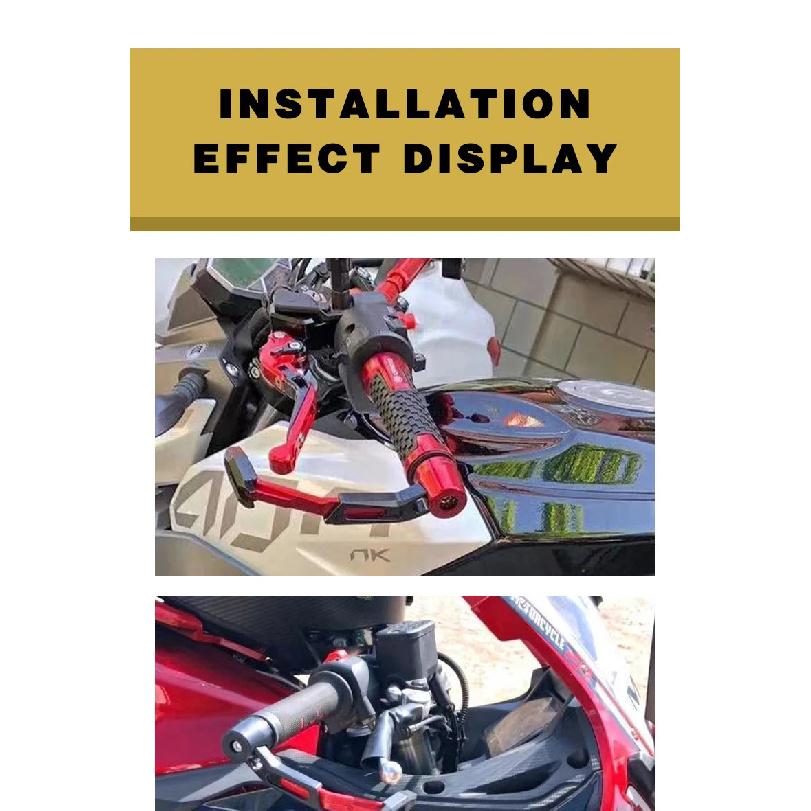 2PCS Handlebar Protectors Windproof Anti-Fall  Lever Guard with Aluminum Stiffener For Motorcycle Scooter Mountain E-Bike Brake