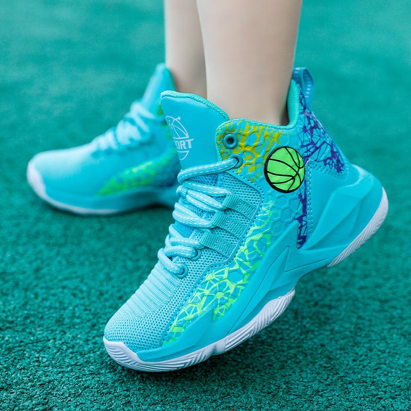 Children's professional basketball shoes Jinjiang 2025 new mesh boys' shoes medium and older children's youth training shoes sports shoes
