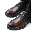 Fashion Men's Medieval Retro PU Leather Shoes Middle Ages Ankle Boots Victorian Renaissance Boots Cosplay Shoes