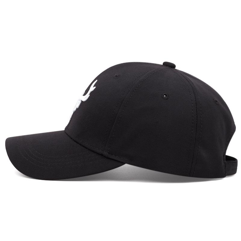 High Quality Unisex Animal Antlers Embroidery Baseball Net Caps Spring and Summer Outdoor Adjustable Casual Hats Sunscreen Hat