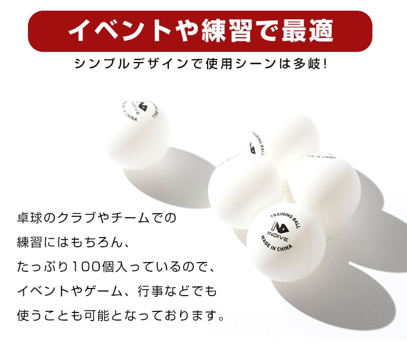 Logic Table Tennis Practice 100 40mm ABS with for Club White Balls, Balls, Resin, Bag, Activities, Events,