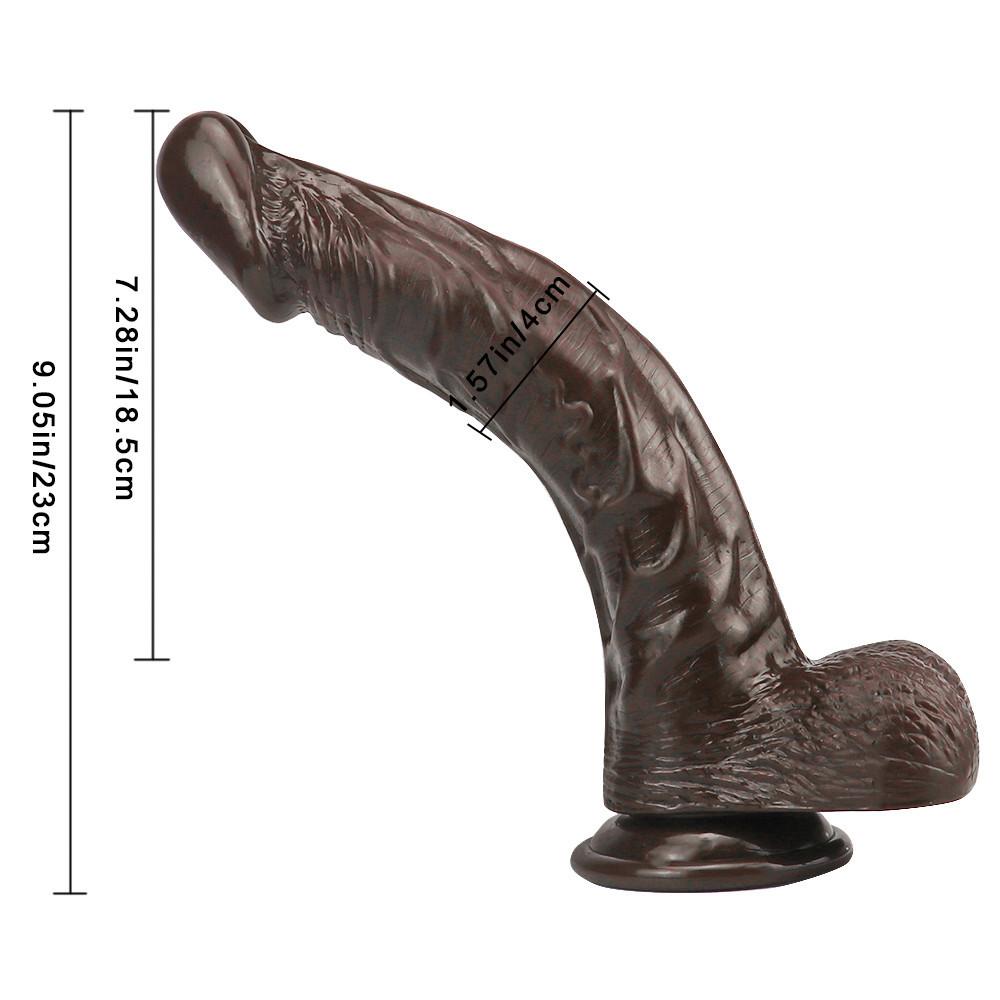 Brown 23cm Orgasm Dildo for Women Anal Plug Long Vaginal G-Spot Stimulator Sex Multi-speed Waterproof Pussy Adult 18 Toys