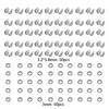 50Pcs Stainless Steel Crimp Bead Tips Knot Covers Clamshell Fold-Over Bead with 50pcs End Beads For DIY Jewelry Making