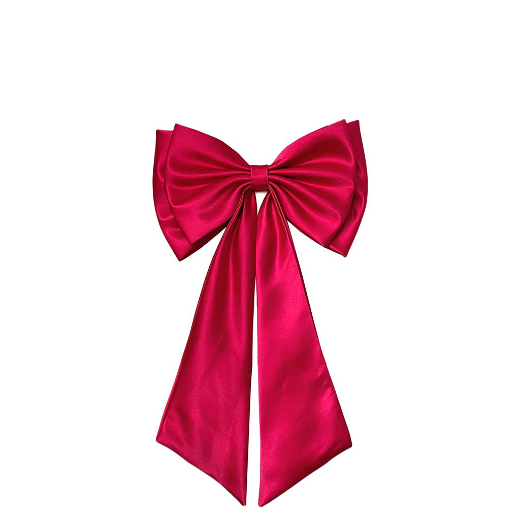 Elegant Satin Wedding Dress Bowknot Lightweight Detachable Bow Waist Decoration for Stage Performance and Cosplay