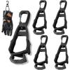 5-Piece Anti-Loss Plastic Glove Clips with Carabiner for Outdoor and Work Use