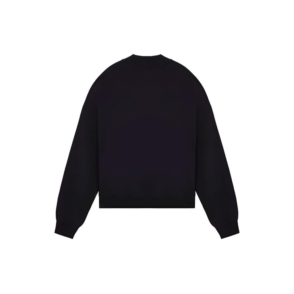 We11done Ss22 Logo Color Block Half Zip Sweatshirt Unisex sweatshirt Black WD-TS1-22-564-U-BK