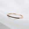 New  Rose Gold Wedding Ring For Women Classic Black Natural Zircon Ring Fashion Jewelry Crystal Gift