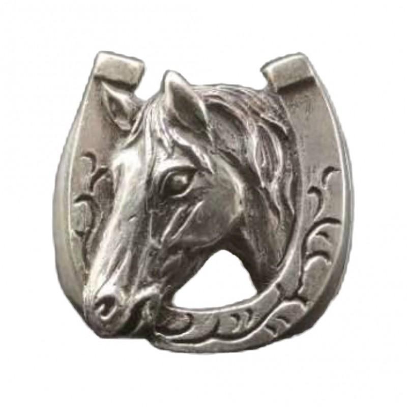 Adjustable Open Ring With Horse Head Motif Vintage Boho Jewelry Men Women Plated Copper