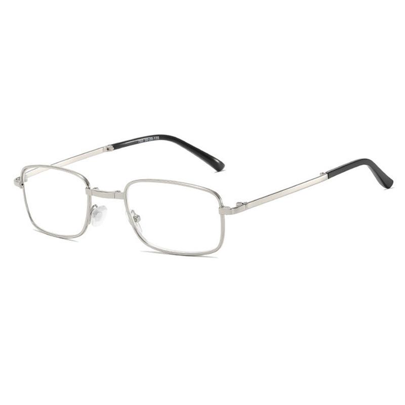 Retro Design Reading Glasses Men Women Folding Spectacles Spectacles Frame Silver Metal Folding Glasses +0.5+0.75+125+175+500+55