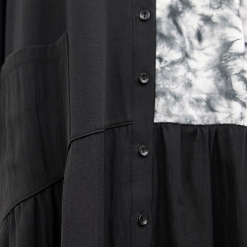 Shiz Madam Unbalanced Pocket Long Jacket J31710