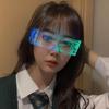 Chemion LED Visor Rave Glasses for Men Cosplay Festivals Halloween Bars Clubs