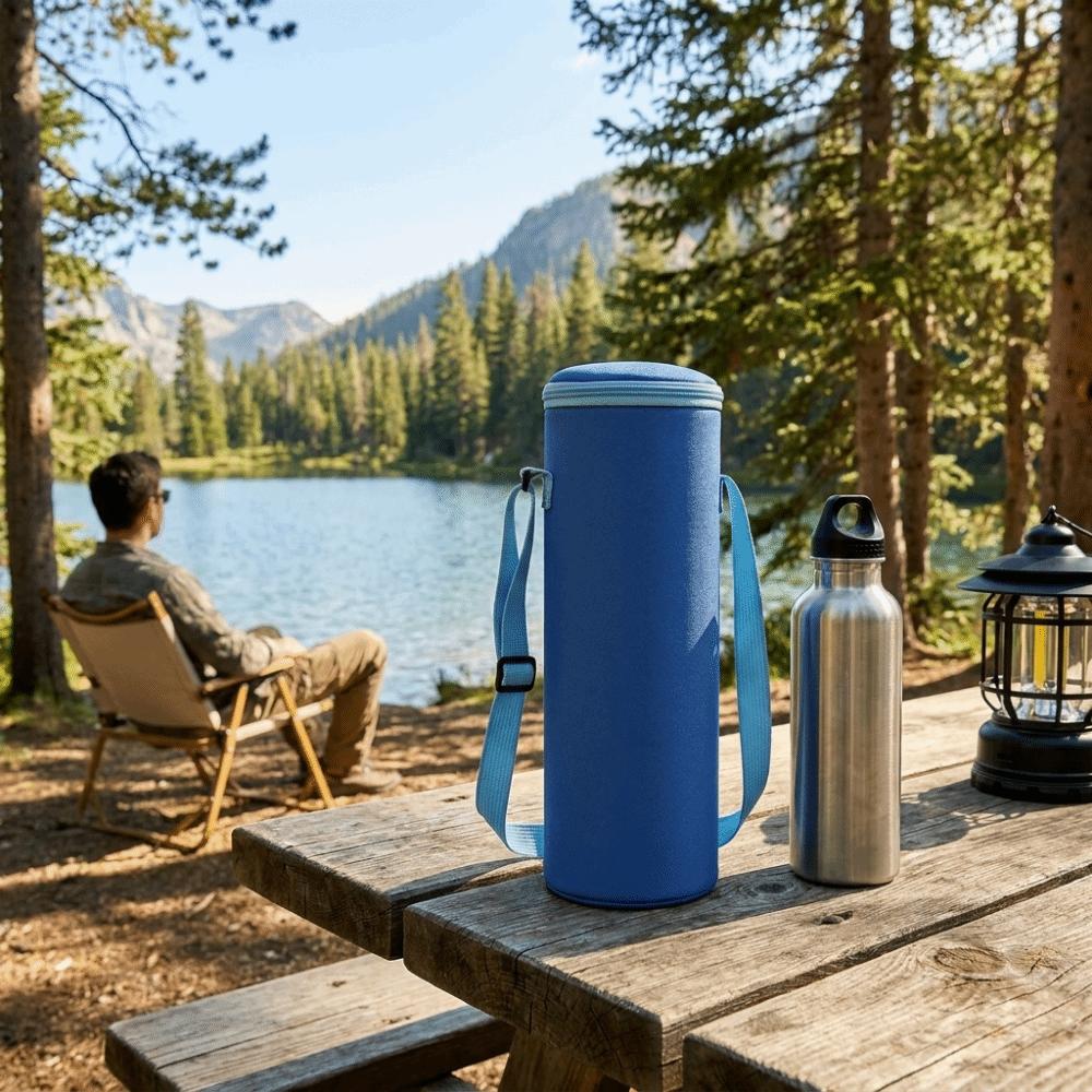 Protective Cover Water Bottle Bag Oxford Cloth Insulated Cup Cover Thermos Bottle Holder Camping