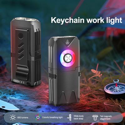 EDC Flashlight Aluminum Alloy Keychain Light with USB-C Charging Adjustable