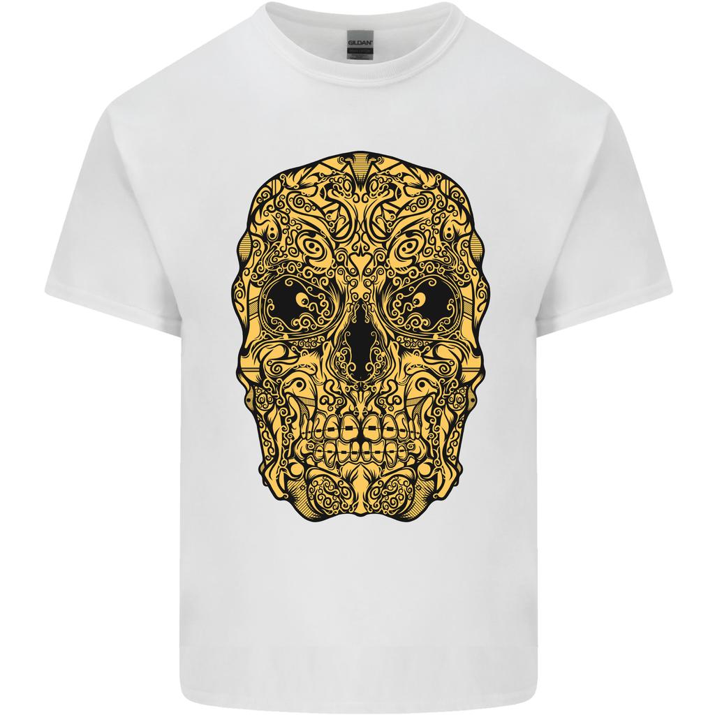 Ethnic Skull Gothic Tribal Demon Unisexs Light Cotton TShirt