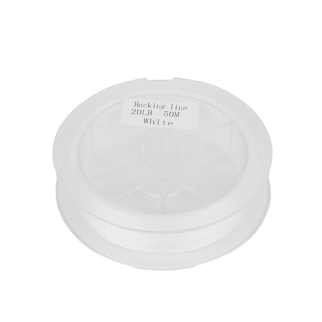 20LB 50m Fly Fishing Polyester Unwaxed Prep Line Cup Filler Wrestling Line Fishing PartsWhite
