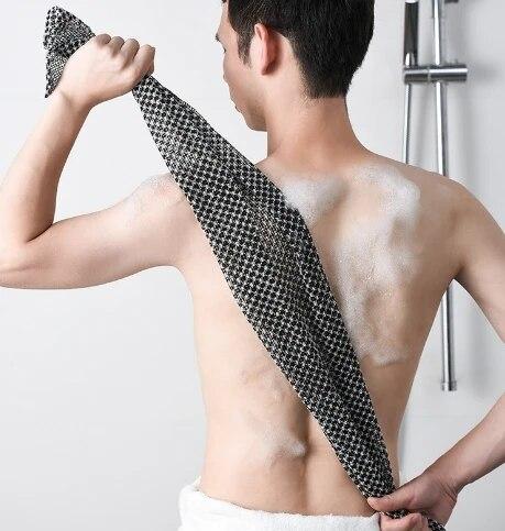 

Rubbing Towel Taking a Shower Pulling Back Long Strip Tool Painless Rubbing Mud Double Sided Shower Strip