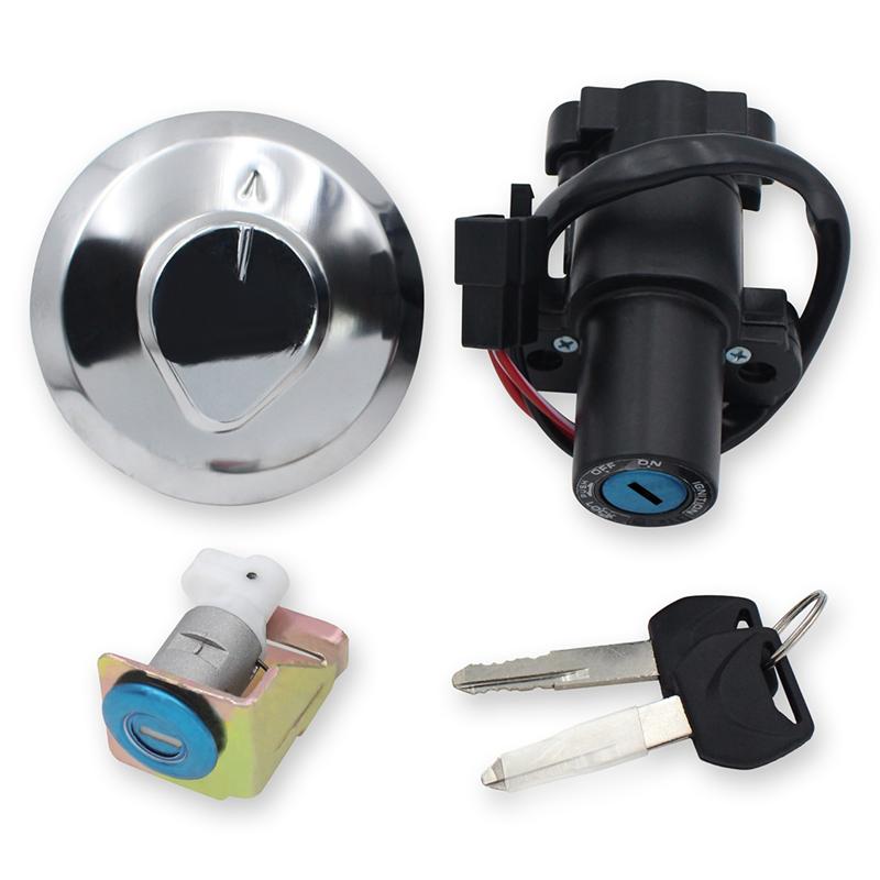 Motorcycle Ignition Switch Lock Seat Lock GAS Fuel Tunk Cap Lock With Key Set For Honda XL125V 2001-2006