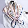 100% Natural Silk Square Scarf for Women Print Bufanda Mujer Real Silk Headscarf Large Pure Silk Bandana Foulard Femme 88x88cm