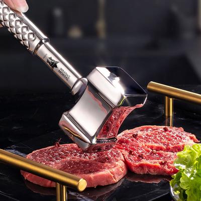 Edelstahl Fleisch Hammer Küche Beefs Schweinefleischklopfer Steak ToolHammer Gadget Präzisionsguss