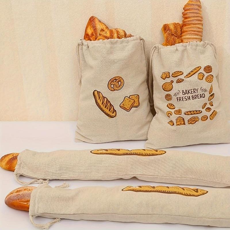 Reusable Linen Drawstring Bread Storage Bag Washable Storage Bag Food Organizer Homemade Kitchen Craftsman Bread Storage Bag