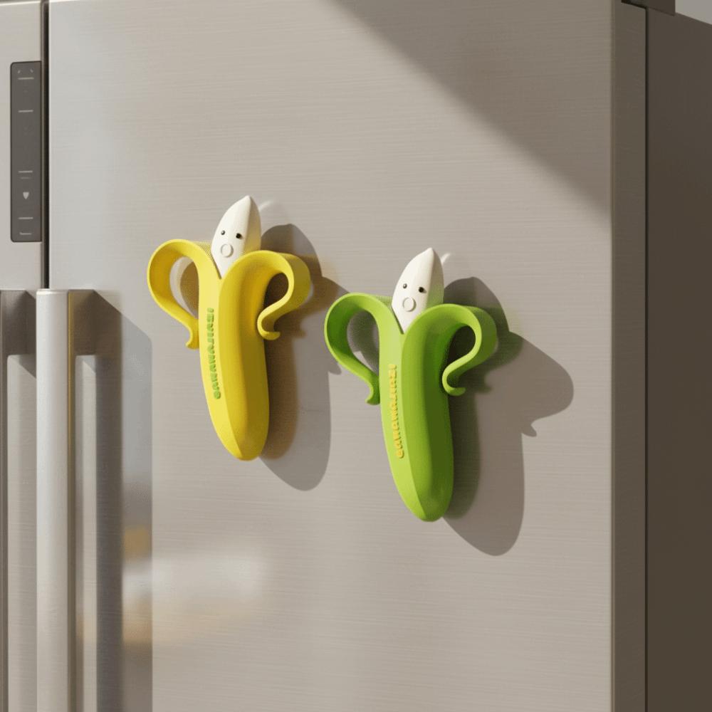 2PCS/SET 2-in-1 Drain Cleaner Tool Cartoon Banana Cleaning Clip Drainage Hole Clip Garbage Cleaning