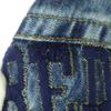 RED PEPPER Cotton Tie-dye Pattern Damage Processing Straight Denim Pants Men's Used