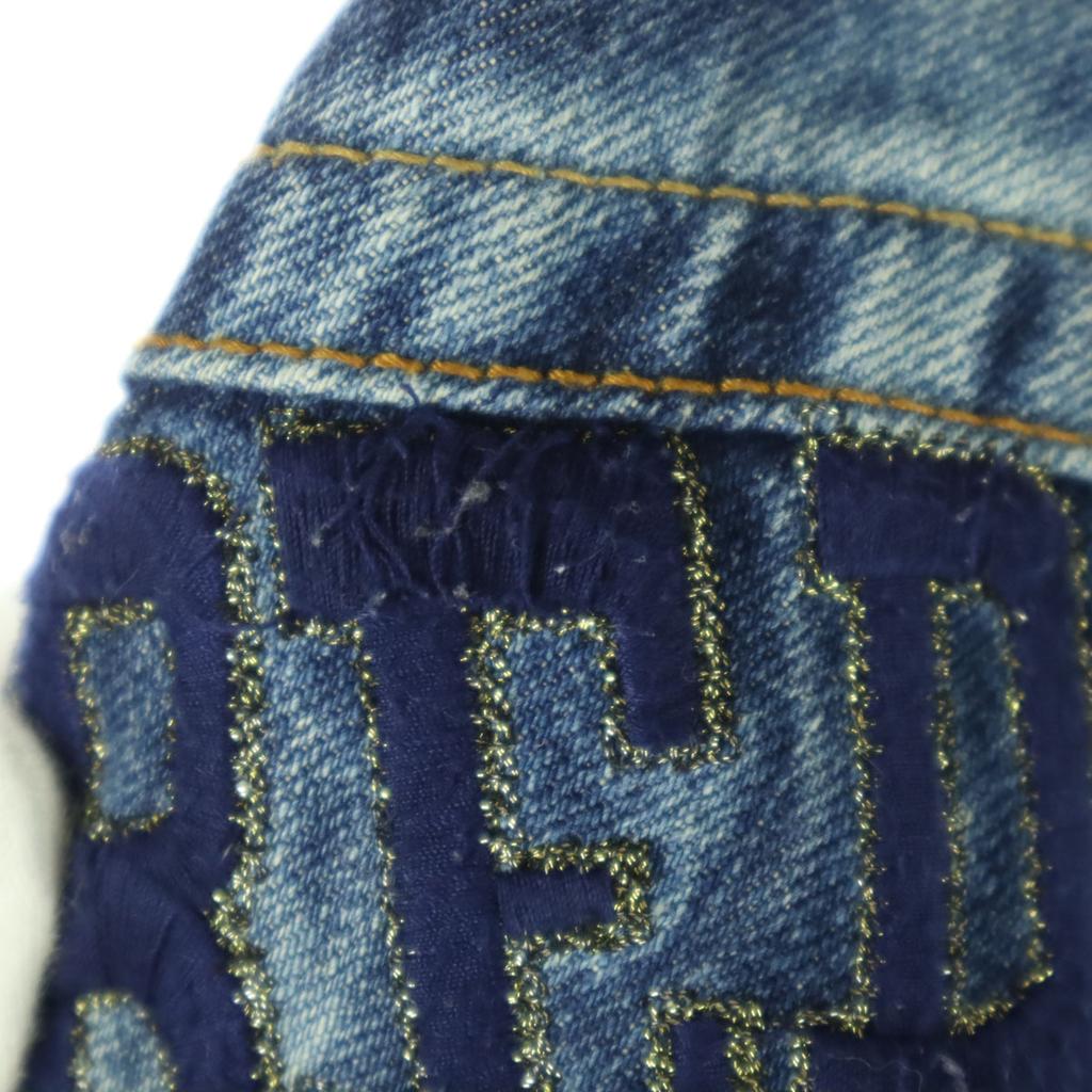 RED PEPPER Cotton Tie-dye Pattern Damage Processing Straight Denim Pants Men's Used