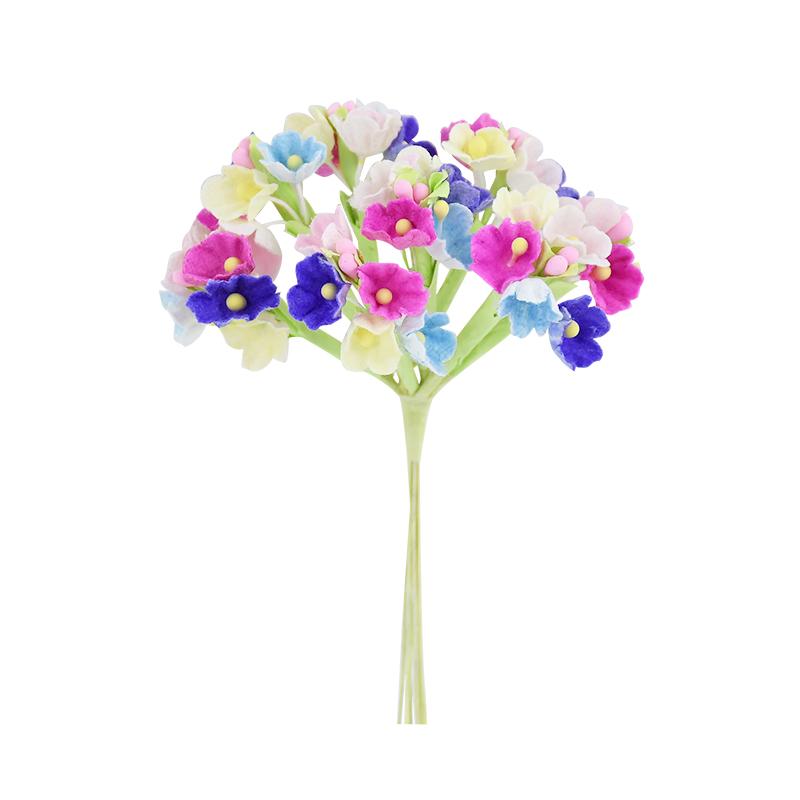 3bunch\24pcs Мини-бумажные розы Искусственные цветы Букет Свадебная вечеринка Домашнее украшение DIY Скрапбукинг Гирлянда Венок Аксессуары