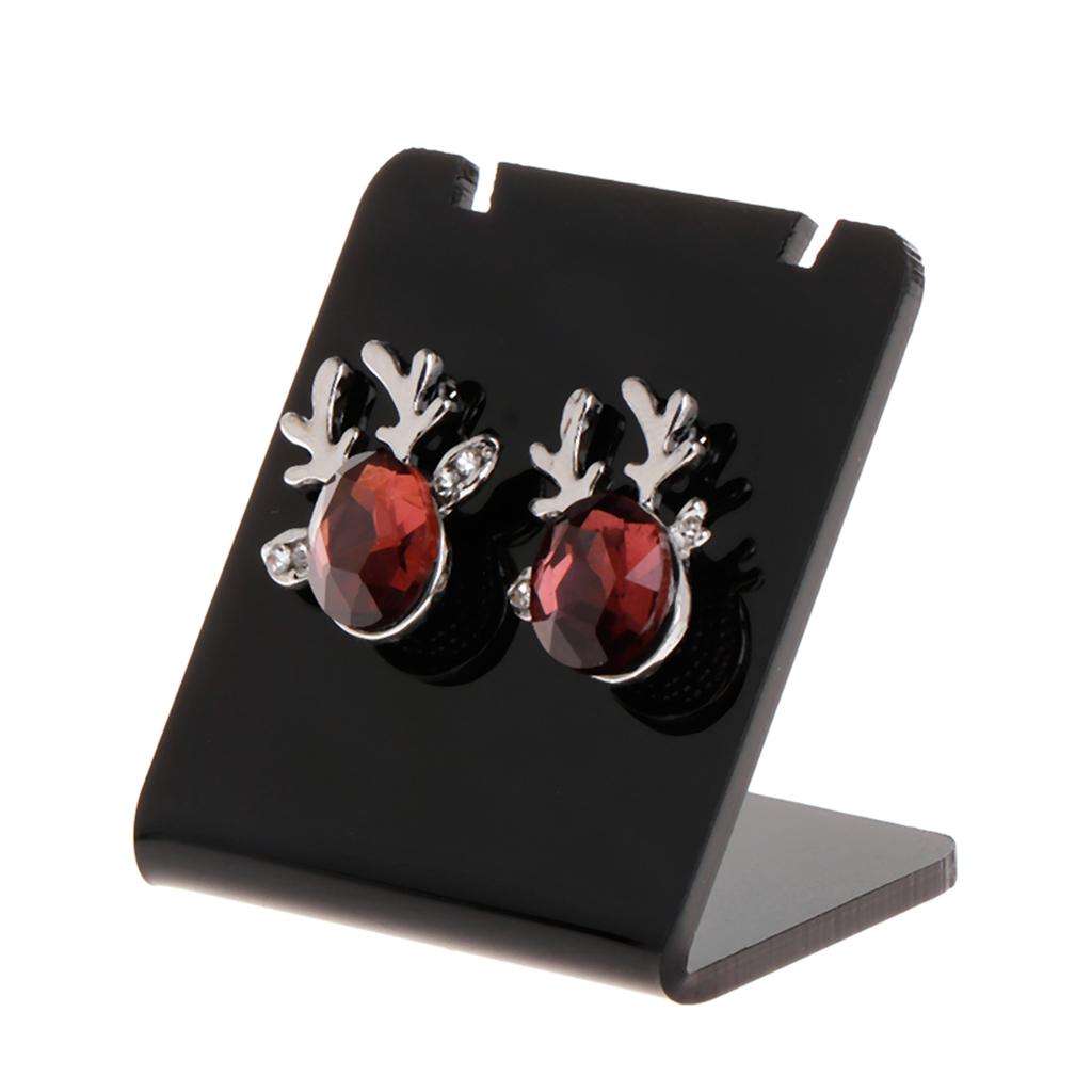 Acrylic Earrings Necklace Pendant Display Stand L-shaped Jewelry Show Bracket Earrings Ear Stud Stand Display Props