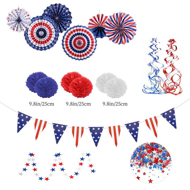 4. Juli Dekorationen für Zuhause Festliche Dekoration Veterans Day Partyartikel für Zuhause Büro Wohnung Café Schulhof