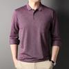 Long Sleeve Men T-shirt Autumn Polo Shirt 3 Colors Size M-3XL