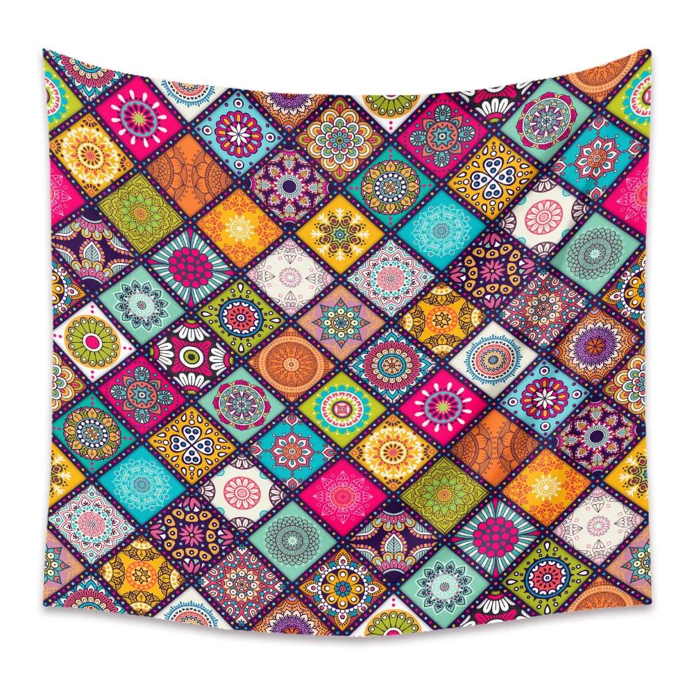 

Мандала Богемный Гобелен Индийский Настенный Ковер Психоделический Тканевый Потолок Фон Домашний Настраиваемый 100x75cm