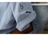 Women's Artistic Cartoon Embroidery Cotton Gauze Long Sleeve Shirt - Fresh & Soft Skin-Friendly Top