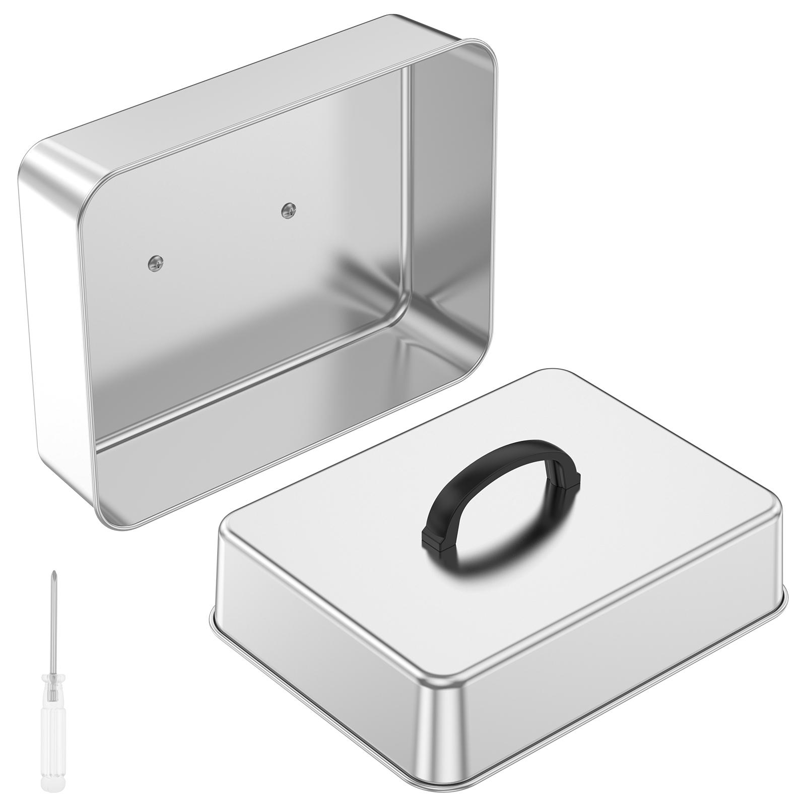 

2 Pcs Frying Pan Covers Stainless Steel Cheese Melt Lid Barbecue Steak Pot Lids Multi-purpose Steaming Cover for Grill Cooking