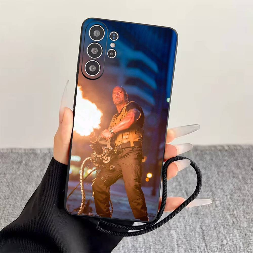 D-Dwayne Johnson Phone Case For Samsung S25,S24,S21,S22,S23,S30,Ultra,S20,Plus,Fe,Lite,Note,10,Black Cover