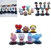 Exquisite 7pcs Set Of Kpop Bangtan Boys Star Figure Dolls For Unique Decor