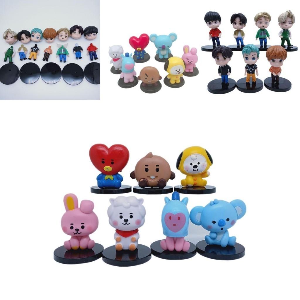 Exquisite 7pcs Set Of Kpop Bangtan Boys Star Figure Dolls For Unique Decor