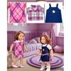 American 18-Inch Doll Clothes, 8 Sets Doll Clothing and Accessories for 18 inch Doll, Baby Doll Dress up Toys for Girls Kids