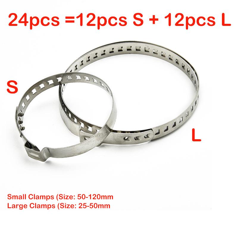 10/12/20Pcs Universal Stainless Steel Axle CV Joint Boot Crimp Clamp Kit Driveshaft CV Boot Clamp 20- 50mm 50- 120mm Adjustable