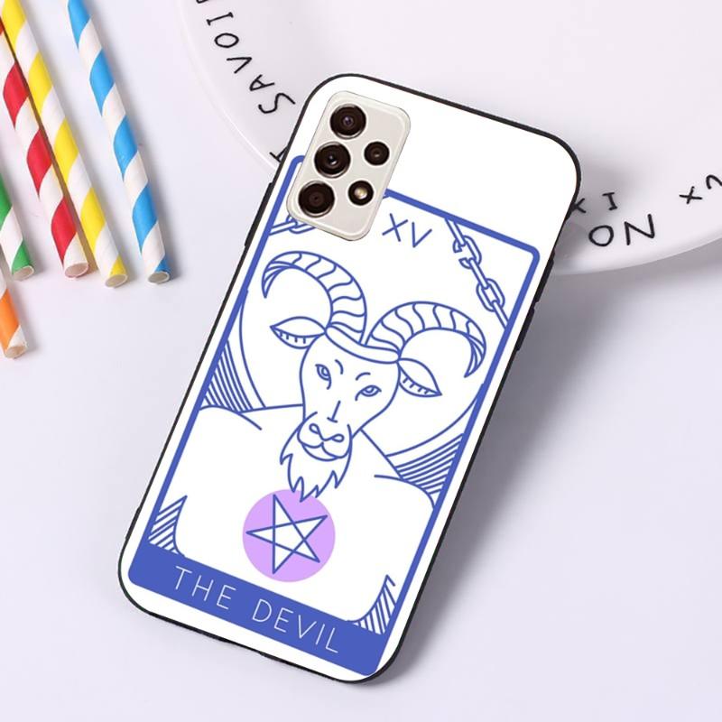 

Прохладный чехол для телефона с картами Таро для Samsung A91 A81 A73 A72 A71 A30S A20 A12 A13 A52 A53 4G 5G мягкий черный чехол для телефона Samsung A13 5G