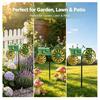 Garden Wind Spinner Kinetic Tractor Wind Sculpture with Rotating Wheels Outdoor Metal Windwill with Stake for Flower Bed Lawn Patio