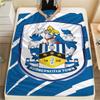 1PC Huddersfield Town Print Flannel Blanket, High Quality Comfortable for All Seasons, Home Decor, Warmth and Comfort, Perfect for Christmas Gifts