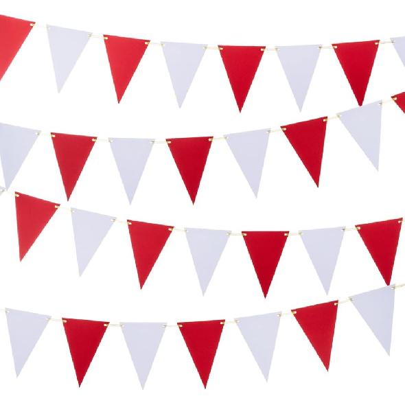 MOWO Gold Black Pennant Banner Paper Bunting Hanging Decoration for Birthday Graduation Retirement New Year's Party, Pack of 30 Counts Pennant, 20