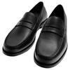 Zara Fashionable Leather Loafers Men Shoes Black 2639620800