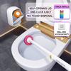 Handsfree Toiletborstel met Lange Steel en Basis Set, Badkamerschrobber met Geïntegreerde Opbergbak, Wandmontage of Vrijstaand Toilet Reinigen
