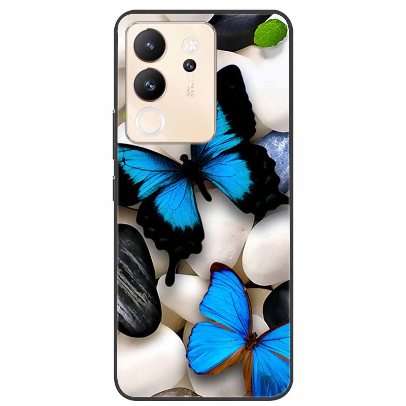 For Vivo V30 Lite Case 6.67'' Silicone Painted Soft TPU Protective Cover for Vivo V 30 Lite 5G Phone Cases V30Lite V2314 Cartoon
