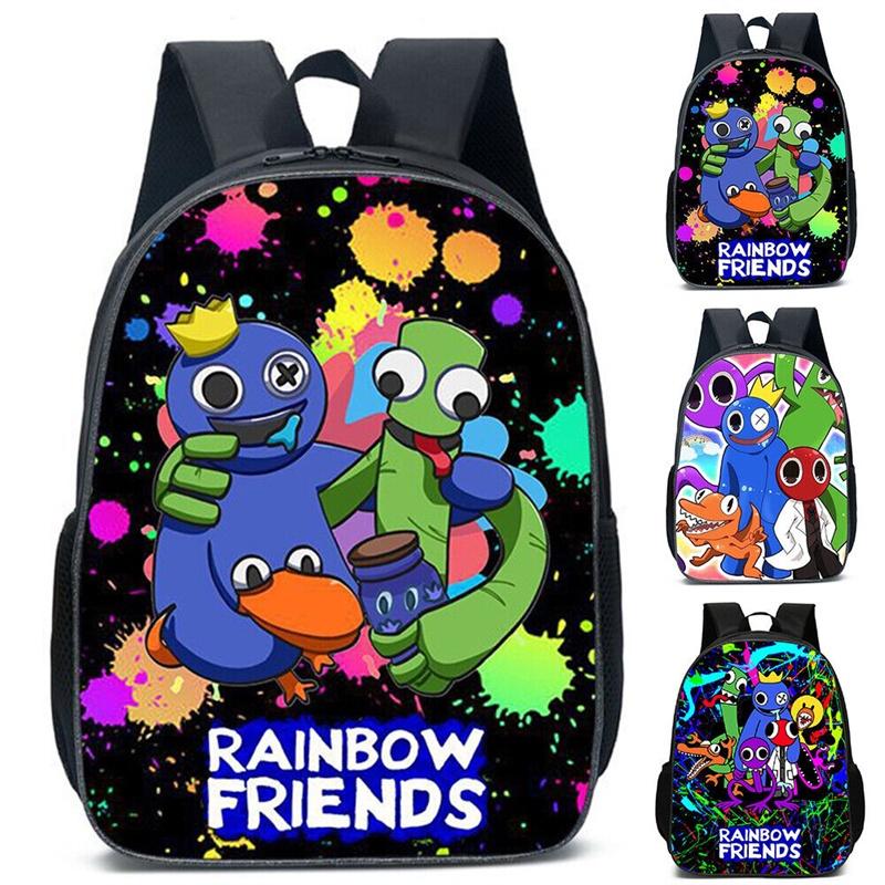 Colorful Roblox Rainbow Friends School Backpack With Breathable Nylon Material